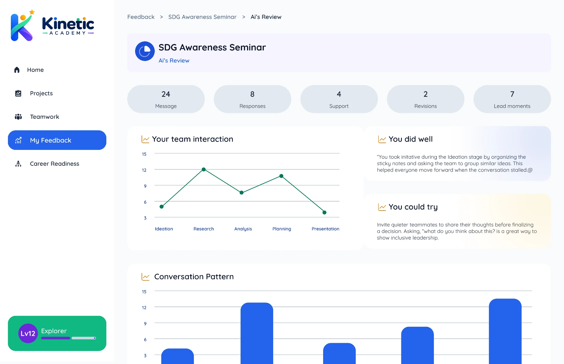 02 — Student Flow — Kinetic Copilot Review