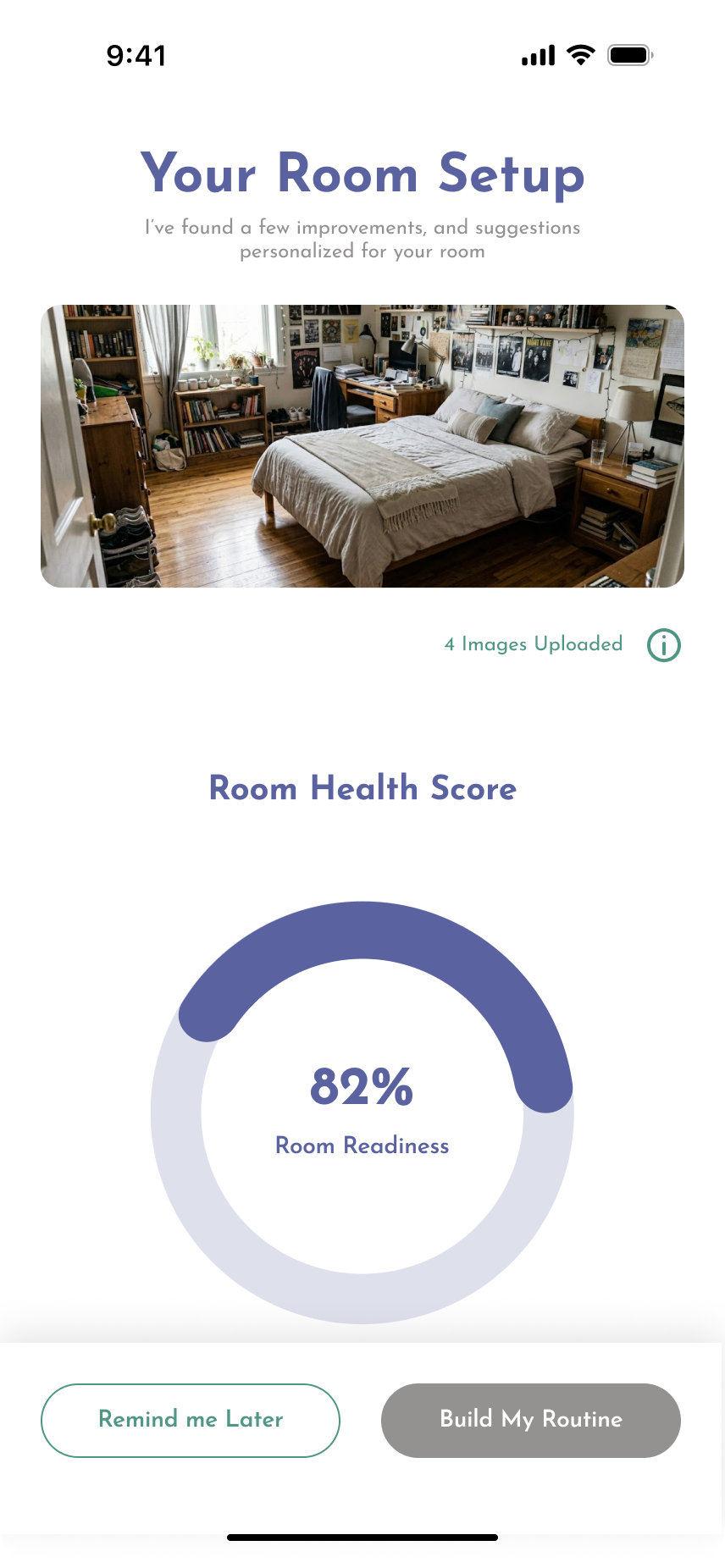Kleo room setup screen 1