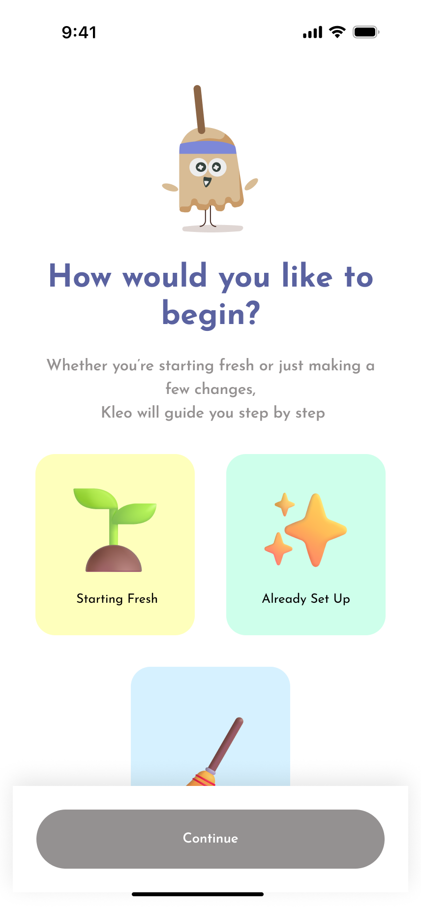 Kleo onboarding screen 2