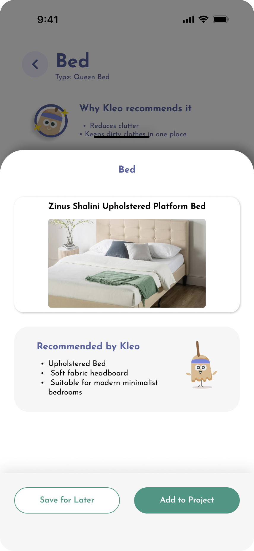 Kleo room setup screen 14