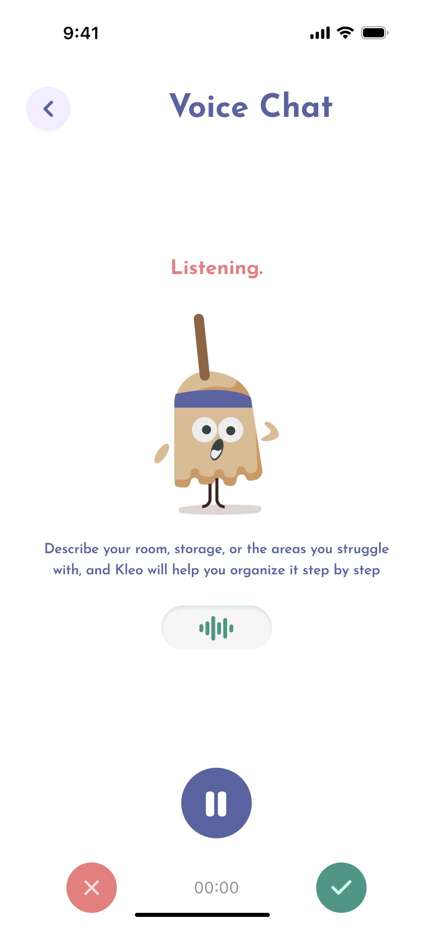 Kleo room capture screen 5