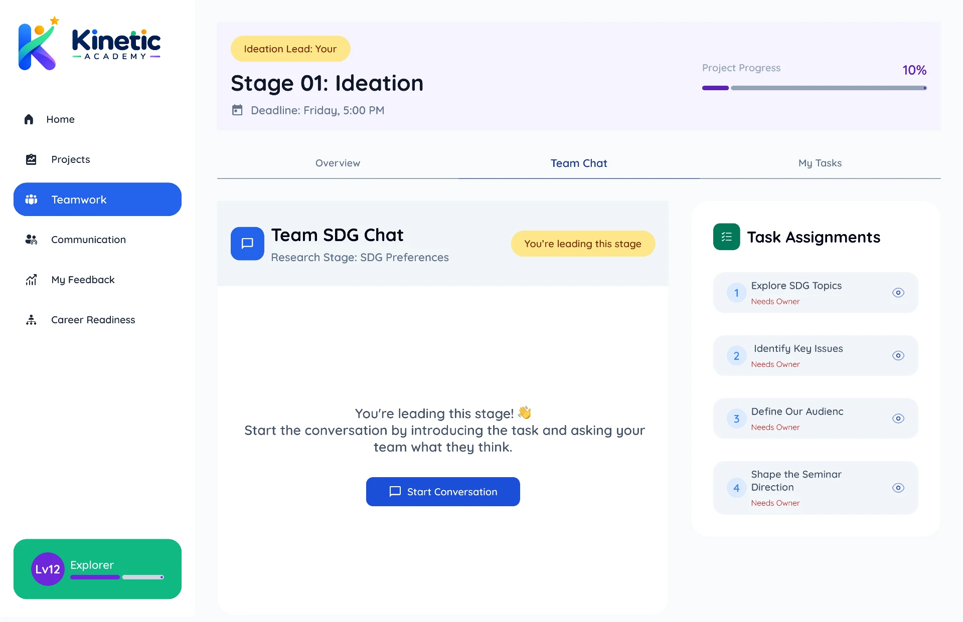 01 — Student Flow — Start the Team Discussion
