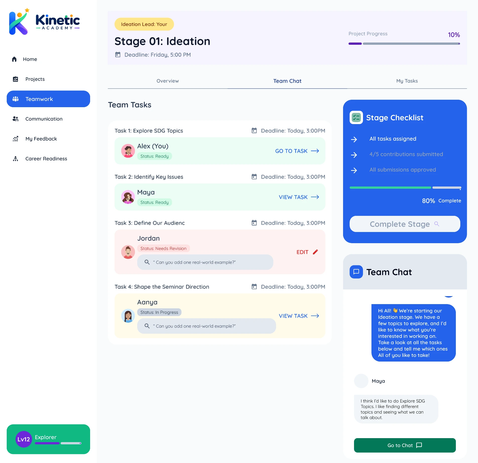 01 — Student Flow — Stage 01 — Ideation