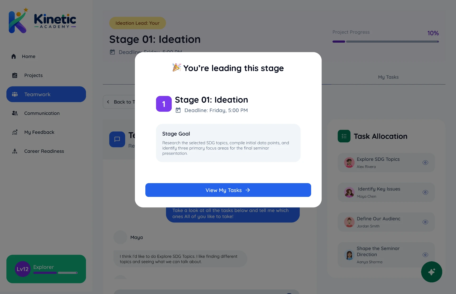 01 — Student Flow — You're Leading This Stage