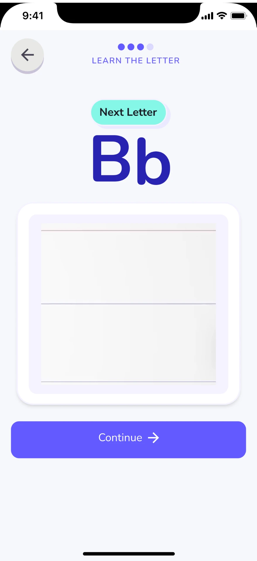 Learn the letter — Bb