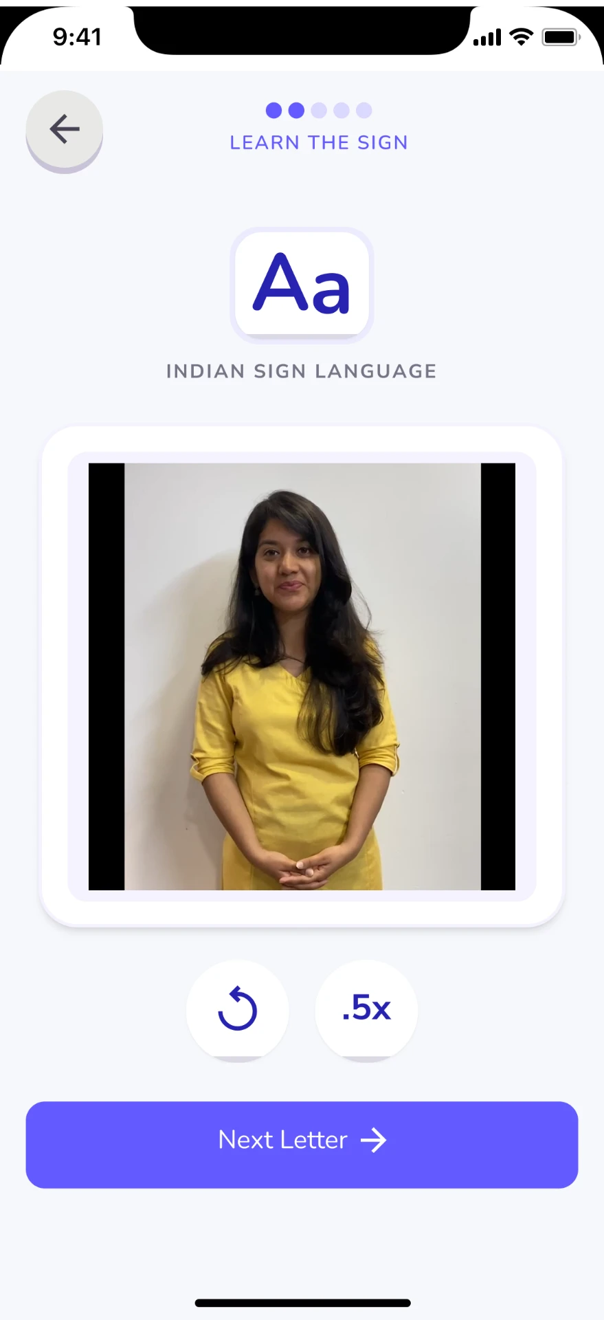 Learn the sign — Aa